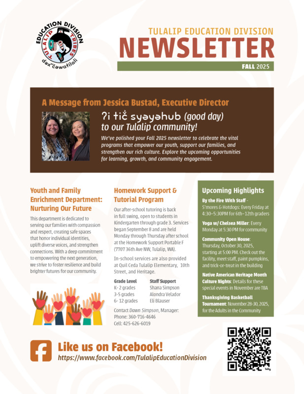 Tulalip Tribes - Education Fall Newsletter 2025 