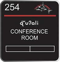 Image of the Conference Room sign in Lushootseed