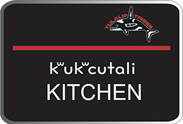 Image of the Kitchen room sign in the Lushootseed language